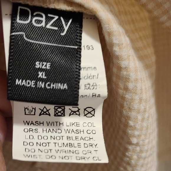 Dazy button-up plaid, XL 100% cotton - Picture 3 of 6